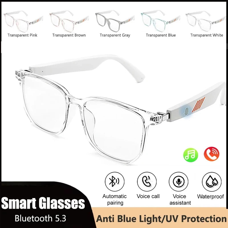 Smart Bluetooth Sport Audio Glasses Wireless Call Music Playback Earphone anti Blue Light UV Protection Sunglasses for Men Women
