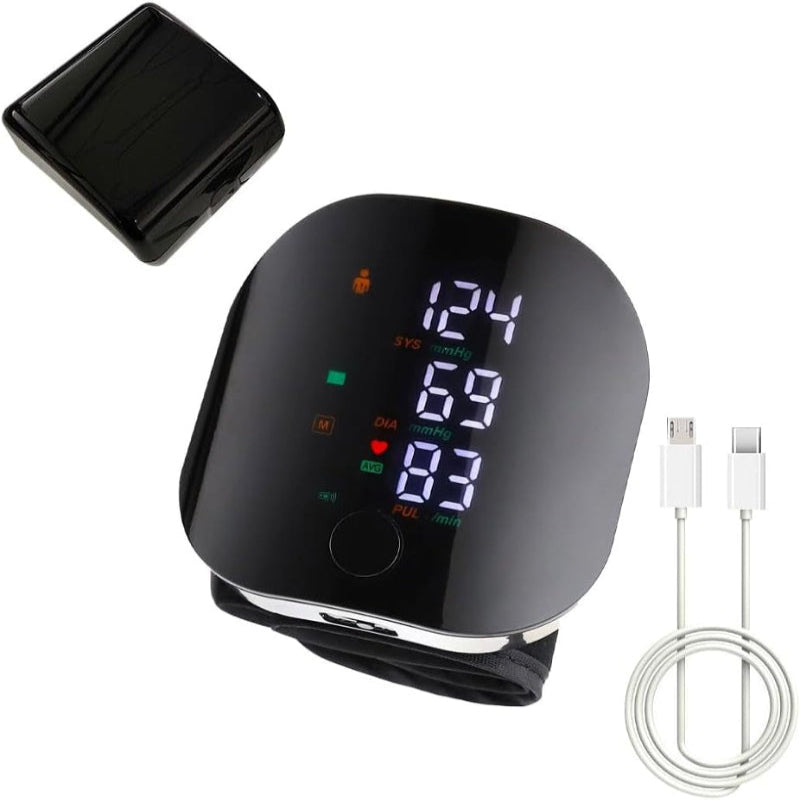 Wrist Blood Pressure Monitor, Automatic Blood Pressure Monitors Wrist, Blood Pressure Monitors with 99X2 Reading Memory, LED Touch Screen, Automatic Voice, Bp Monitor Blood Pressure for Home Use