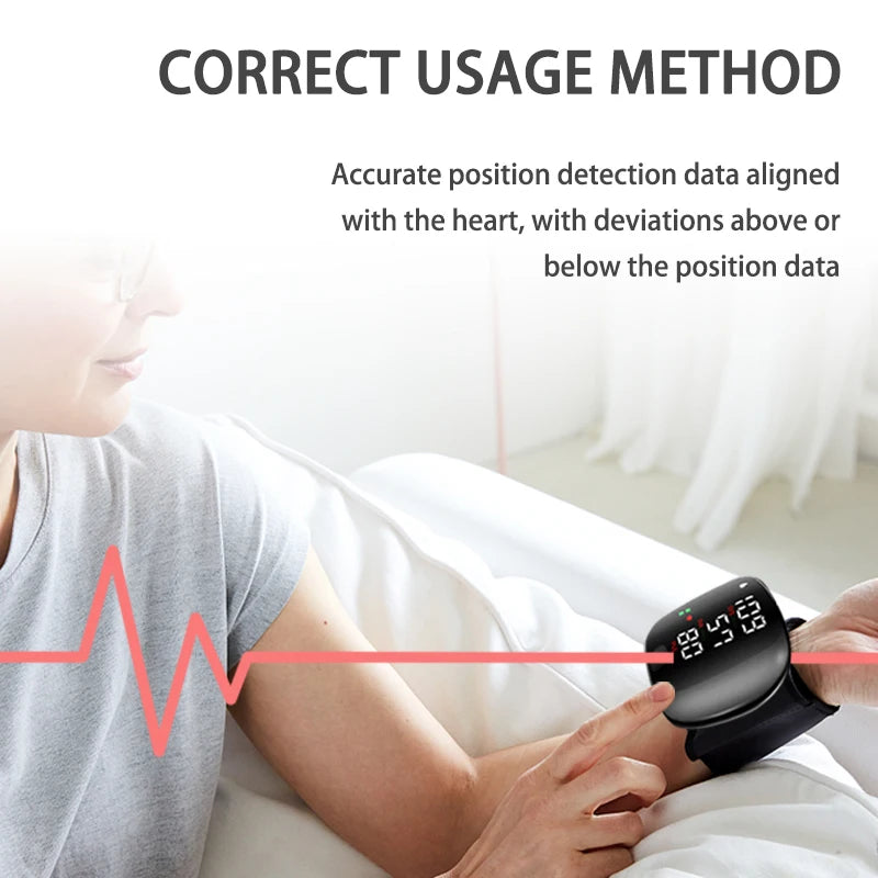 Rechargeable Smart Touch LCD Screen Digital Blood Pressure Monitor with Voice Function and Heart Rate Measurement
