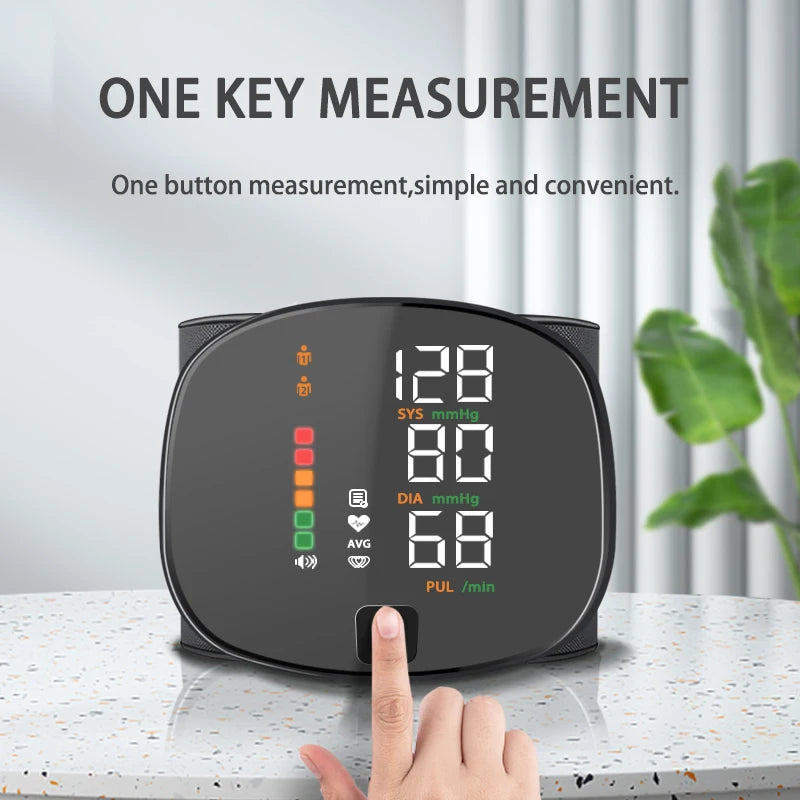 Rechargeable Smart Touch LCD Screen Digital Blood Pressure Monitor with Voice Function and Heart Rate Measurement