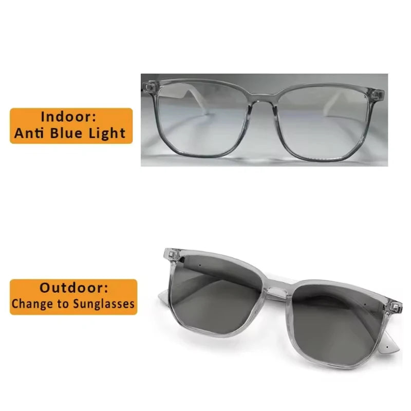 Smart Bluetooth Sport Audio Glasses Wireless Call Music Playback Earphone anti Blue Light UV Protection Sunglasses for Men Women